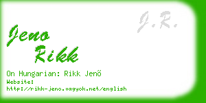 jeno rikk business card